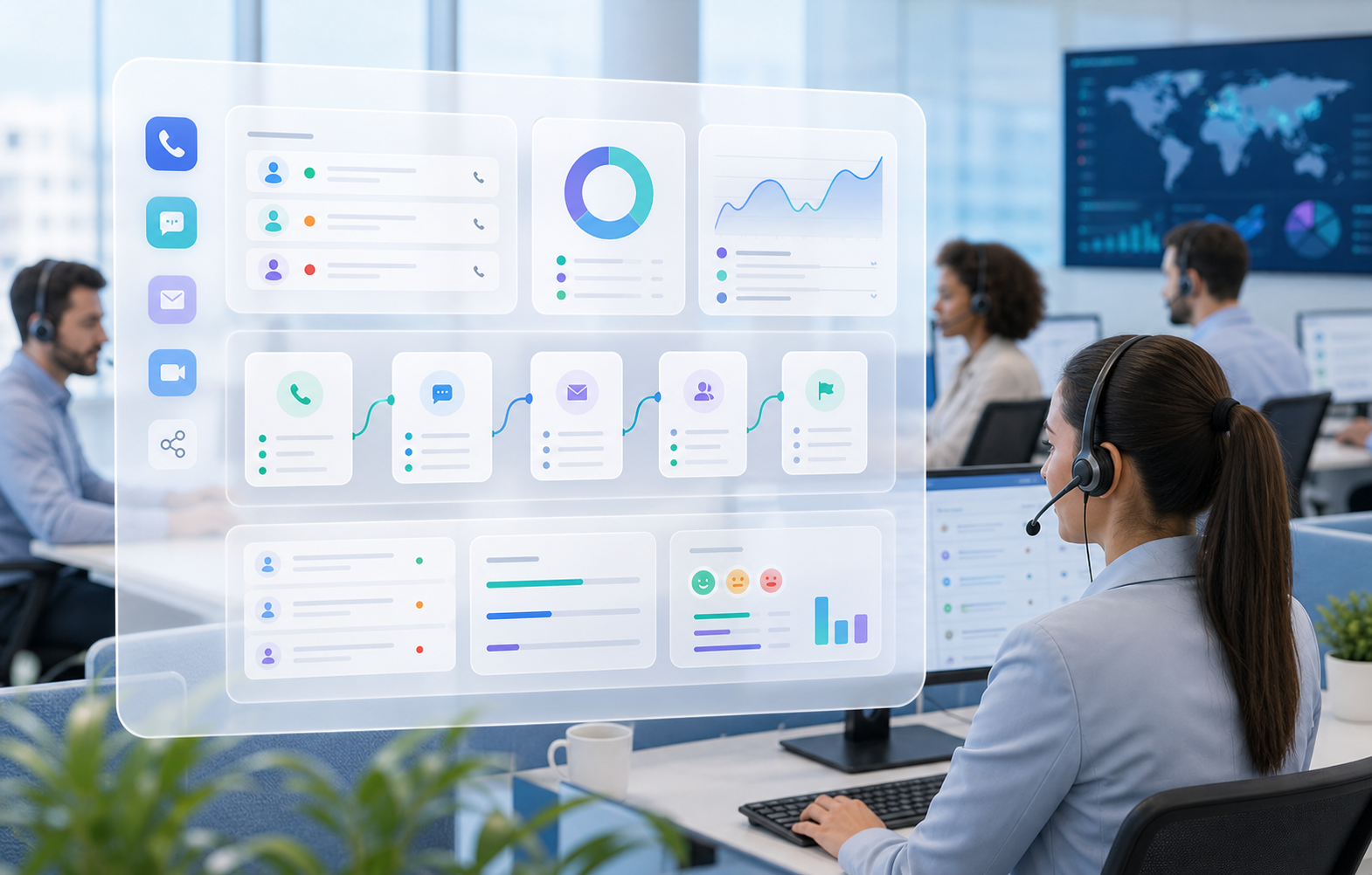 SipVoice call center query handling layered story