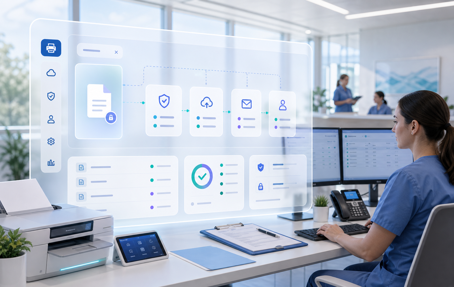 SipVoice secure digital fax workflow layered story