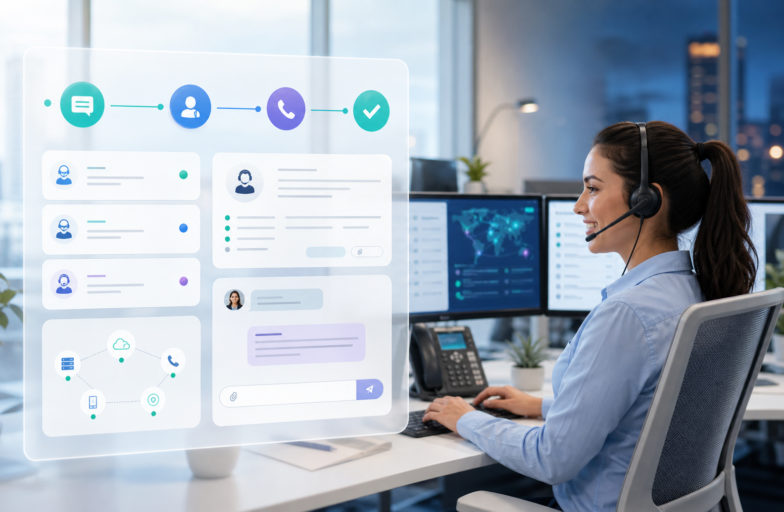 SipVoice live support desk layered story