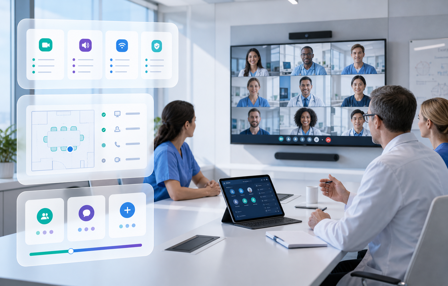 SipVoice video meeting rooms layered story